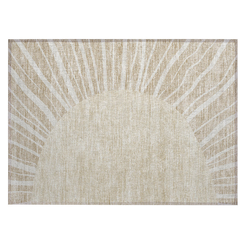 Washable Abstract Indoor / Outdoor Rug, Rectangle 1'8" x 2'6"