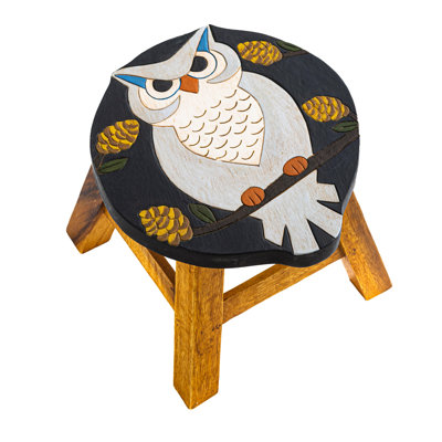 Batotana Solid Wood Accent Stool