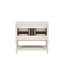 Lavabo de salle de bain - 36 po. Beige. Unité de rangement en bois massif et 4 tiroirs. Lavabo en céramique. Armoire moderne