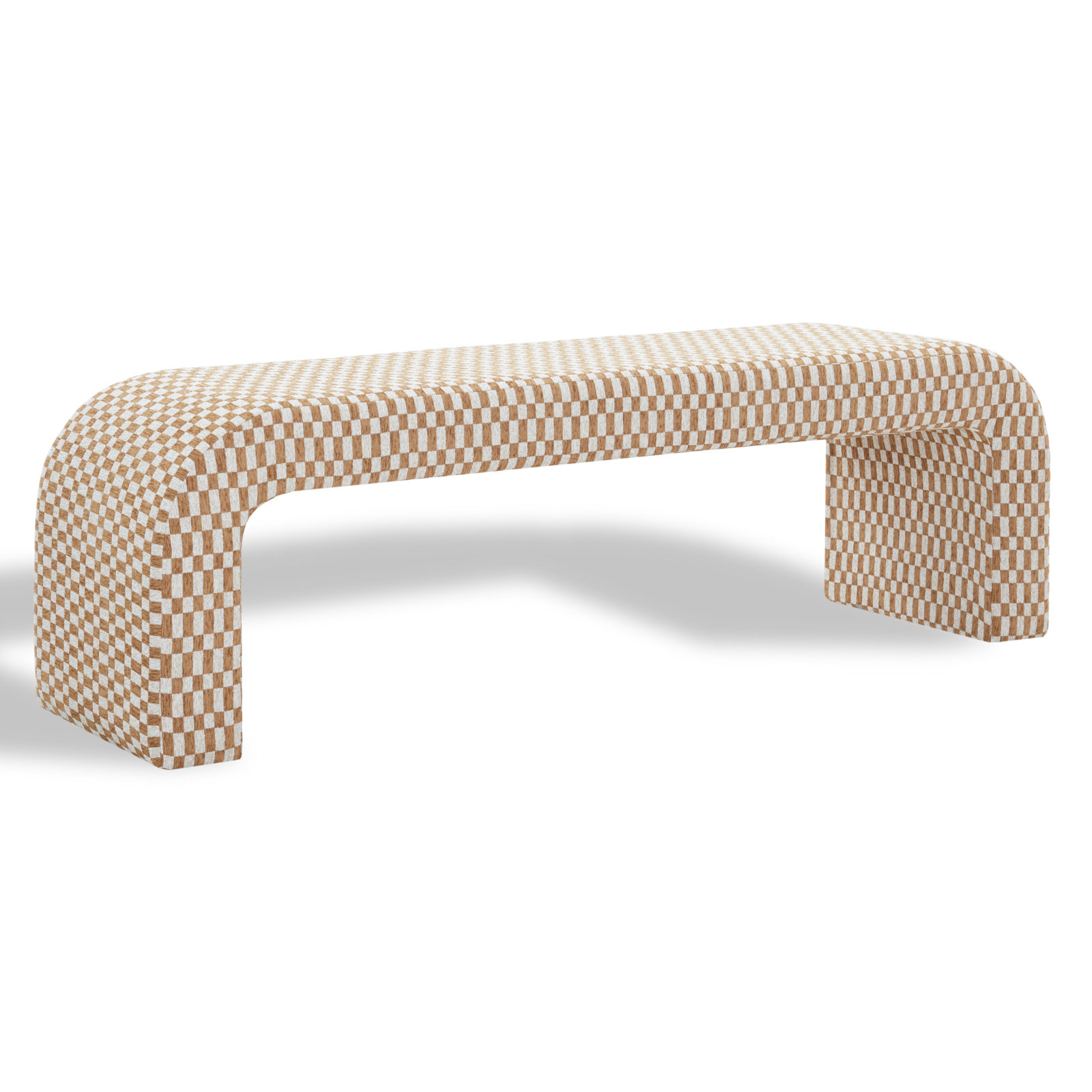 Daine 62" Linen Bedroom Bench, Brown