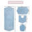 Waterford 4 Piece Bath Mat Set with Lid Cover, Quick Dry, Machine Washable Rugs, Absorbent-2033487531