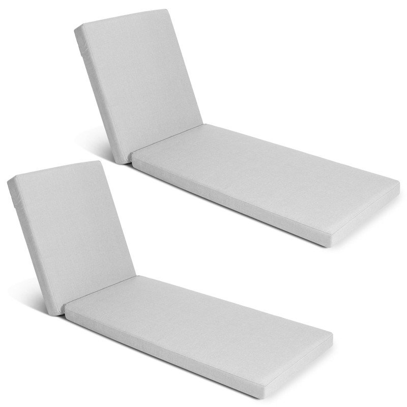 Coussins de chaise longue d'extérieur, housses amovibles résistantes à l'eau