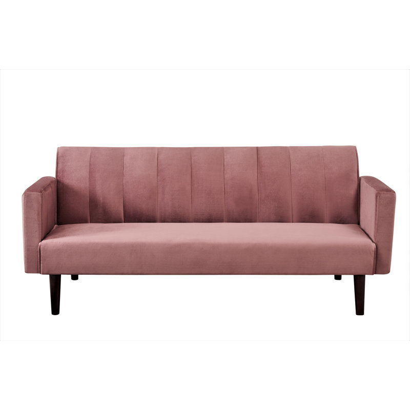 Canapé-lit convertible de 72 pouces de largeur, Polyester rose