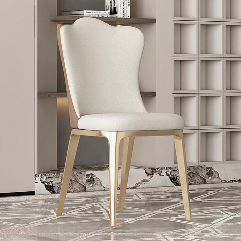 White Solid back side Chair(Set of 2)