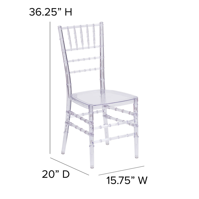 Postma Crystal Stacking Chiavari Chair - Event Seating - Stack Chairs, Crystal Ice