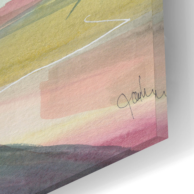 Art mural en verre épique «Soft Wanderings 1» par Jan Weiss, 16 po x 12 po