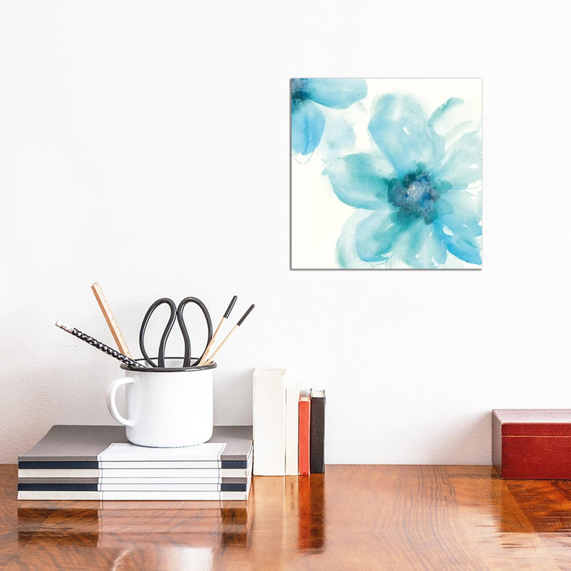 Teal Cosmos I by Chris Paschke - Wrapped Canvas Painting, 30.48 cm H x 30.48 cm W