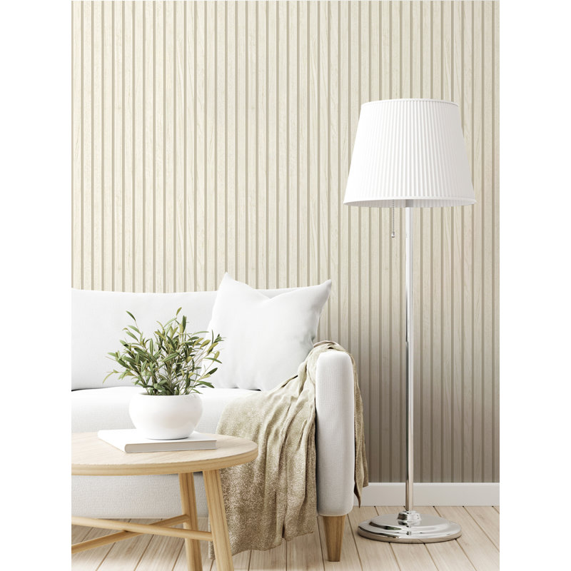 Papier peint bois Panacée, Crème, crème
