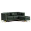 Canapé modulaire en similicuir Chesterfield avec capitonnage et détails métalliques