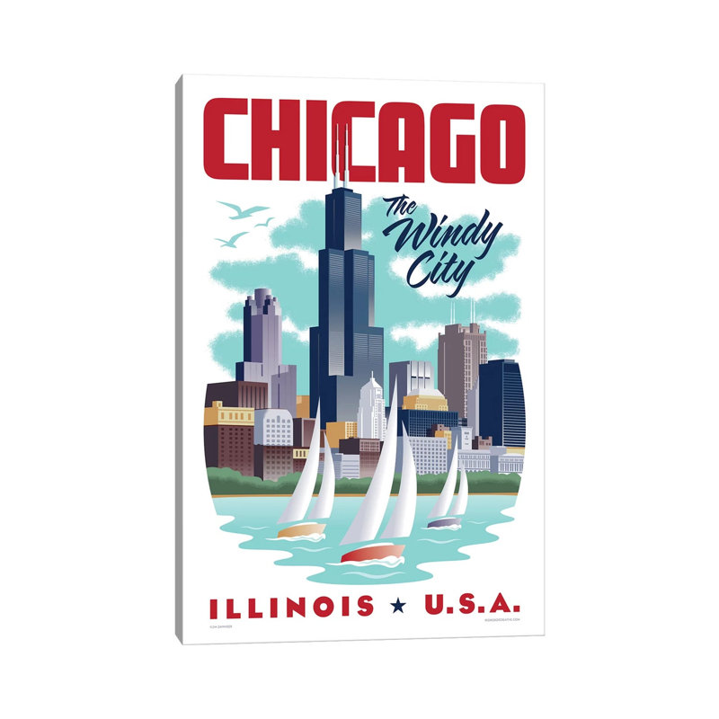 Chicago Travel by Jim Zahniser - Print on Canvas, 66.04cm H x 45.72cm W x 3.81cm D, Wrapped Canvas