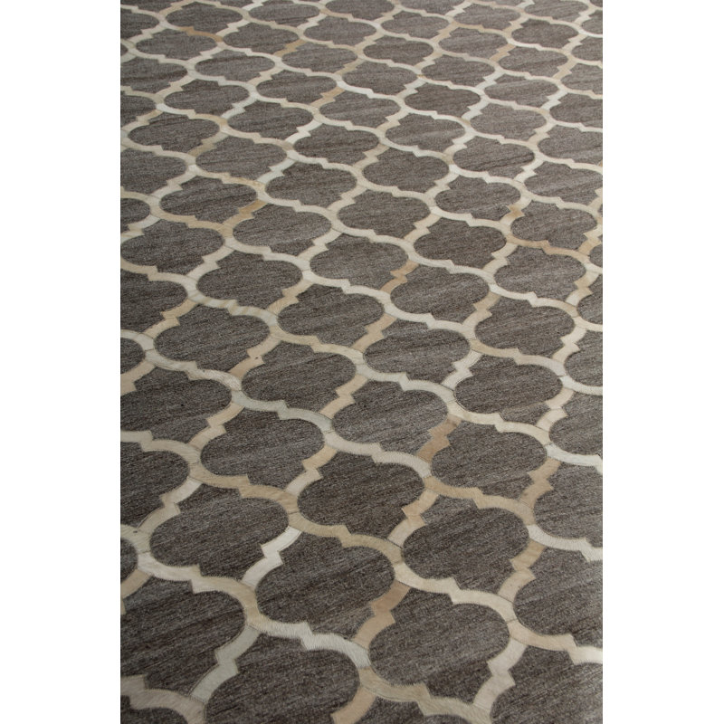 Berlin Cowhide Geometric Area Rug, Rectangle 12' x 15'