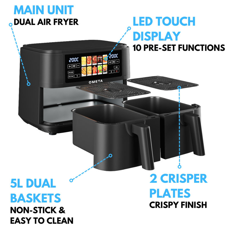 TGC Distributors Lumi 10L Dual Air Fryer Air Fryer