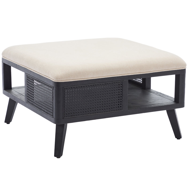Square Rattan Coffee Table with Storage