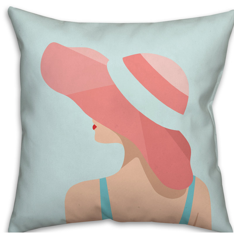 Coussin décoratif d'intérieur/d'extérieur, H 16 po x l 16 po, Polyester / Bourre en polyester