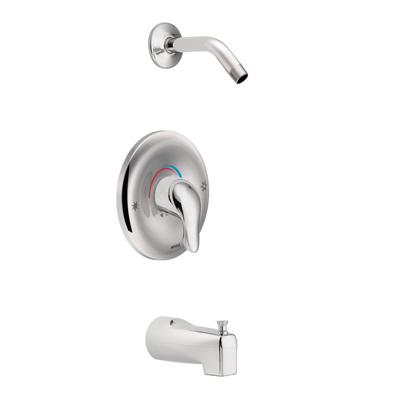 Chateau Tub and Shower Faucet Trim with Lever Handle, Chrome