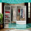 Armoire ouverte ouverte avec 6 compartiments et deux tringles de suspension-544523202