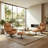  360° Swivel Genuine Leather Recliner Chair with Ottoman, Adjustable Backrest Accent Chair for Living Room-976074924
