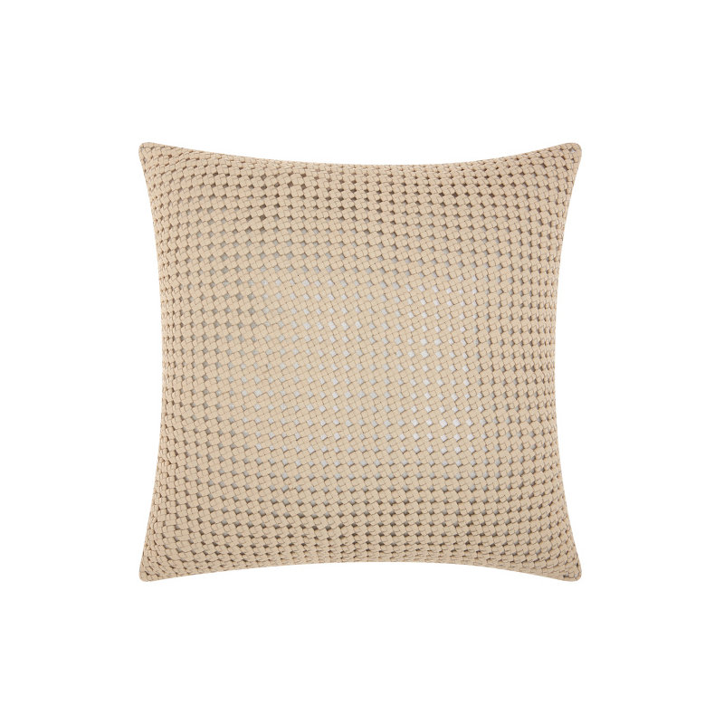  Square Pillow Cover & Insert, White/Silver