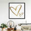 Cœurs dorés, "Modern Love Strokes Glam Gold" - peinture sur toile-71089385-71089386