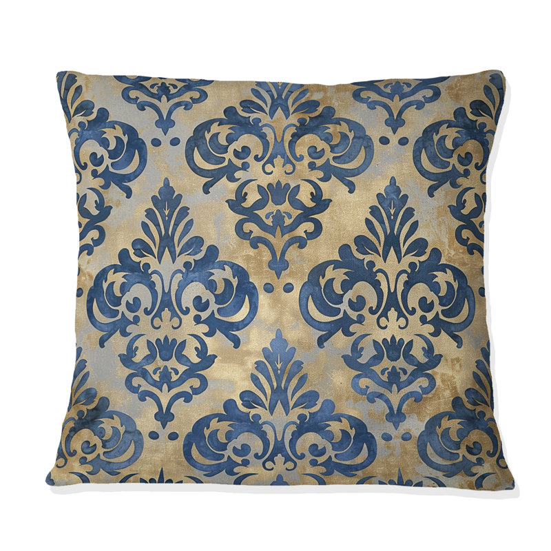 Coussin décoratif damassé Glamour V - Glam, H 18 po x H 18 po