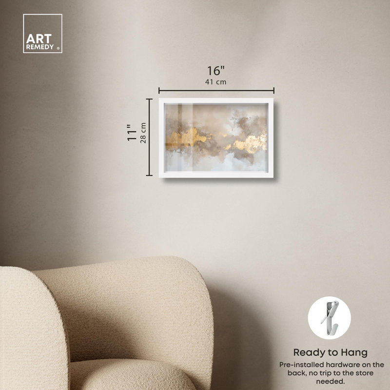 Décoration murale bohème Soft Shimmer II par Art Remedy, cadre blanc, 15 x 10, H 11 po x l 16 po, Cadre blanc