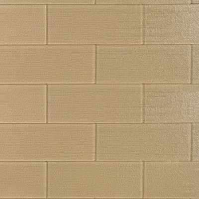 Linen Beige 4-In X 12-In Glass Wall Tiles(0.33-Sq. Ft/ Piece)
