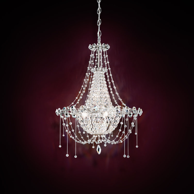 Chrysalita 6 - Light Glass Chandelier, Spectra Crystal