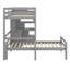 Lit mezzanine simple avec escalier de rangement indépendant, bureau, tablettes et tiroirs-851528896