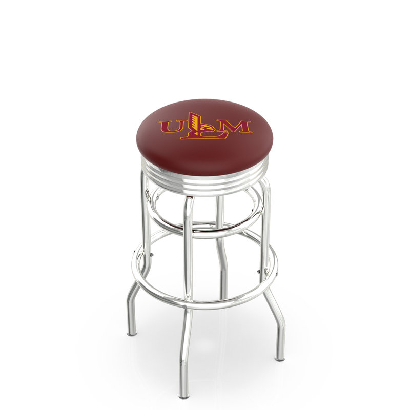 Tabouret de bar Logo Series, Tabouret de bar d'une hauteur de siège de 30 po, Double anneau chromé
