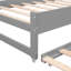 Lit de jour simple TG en bois gris - 2 lits gigognes, 3 rangements et avantages avec chargement des lits gigognes, inclus