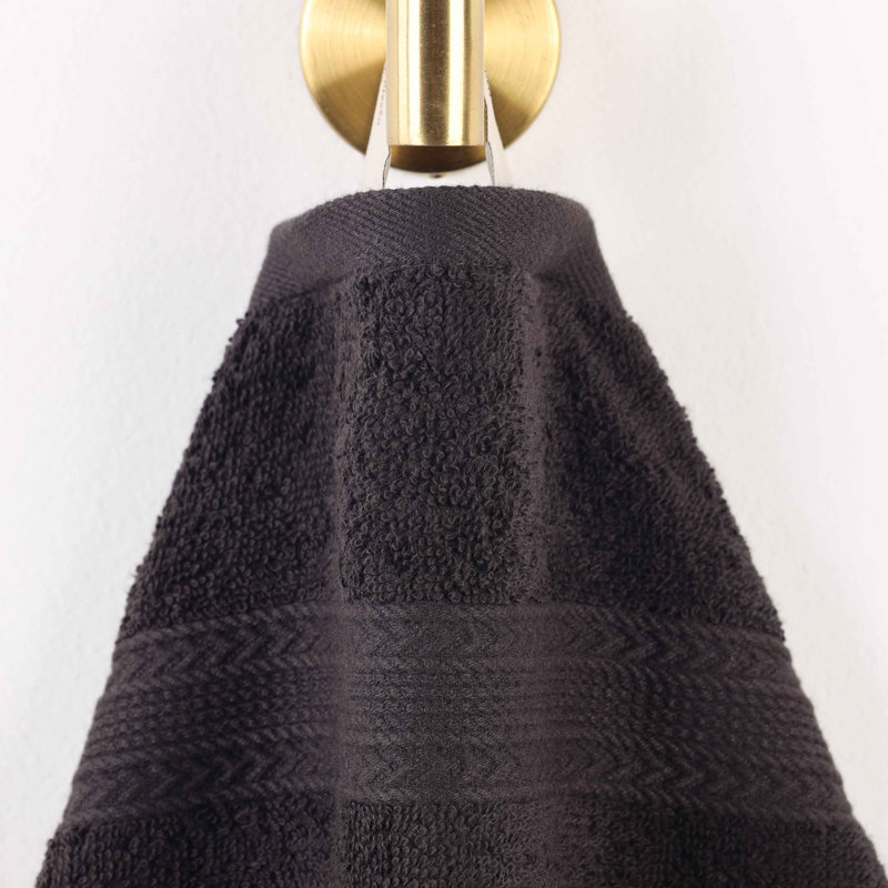 Ensemble de serviettes 100% coton durables, Noir