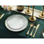 Assiettes en plastique jetables à rebord doré 10 po