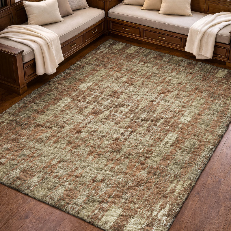Tapis marocain de qualité supérieure lavable à la machine Dream Shag ADS580, Paprika, 8' x 10'