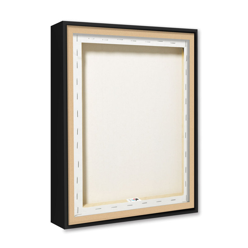 Gray Floater Framed Canvas Wall Art with Grazing Sheep