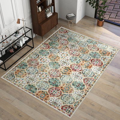 Anran Machine Washable Oriental Indoor Rug
