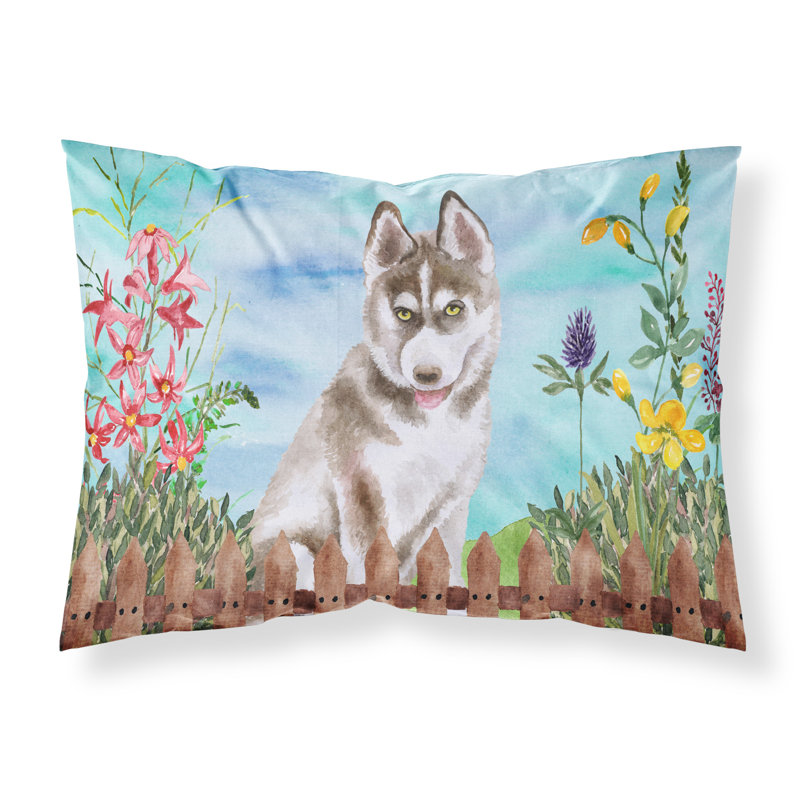 Taie d’oreiller spring, Husky sibérien gris