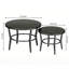 Ensemble de 2 tables basses contemporaines noires mattes