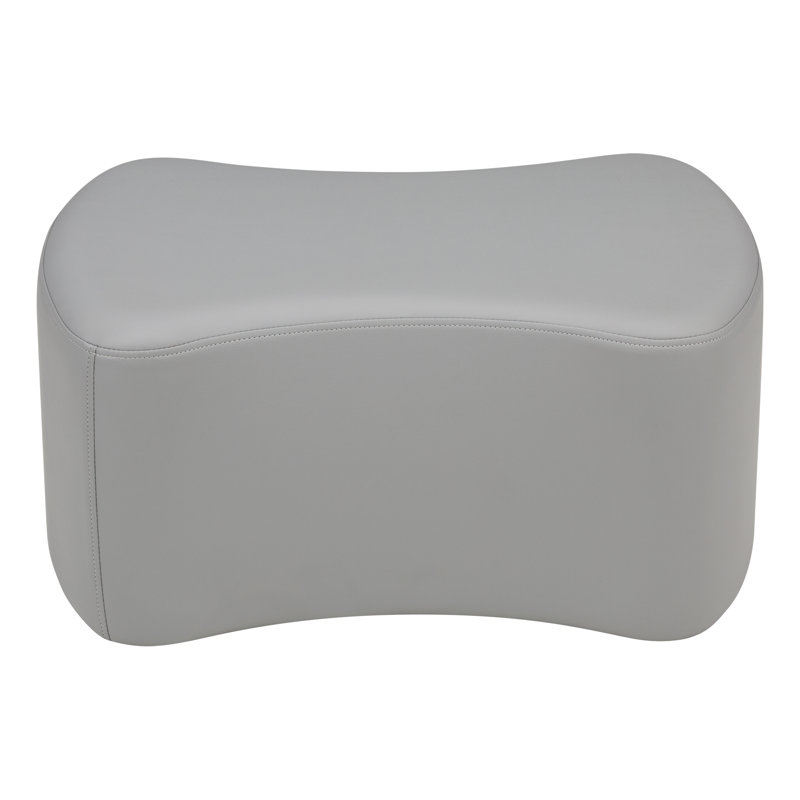 Tabouret à nœuds papillon structuré en savoir plus, H 14 po x l 24,5 po x P 17 po, Gris clair, Oui