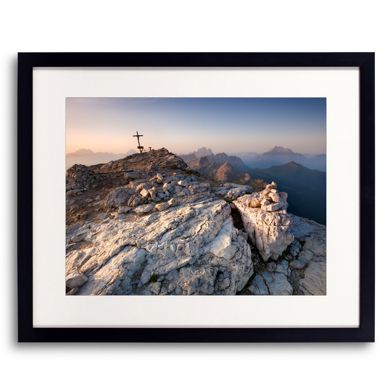 Dolomites, Italy, Sunrise Print by Frank Peters, 17.25" H x 21.25" W x 0.875" D, Black Framed Paper