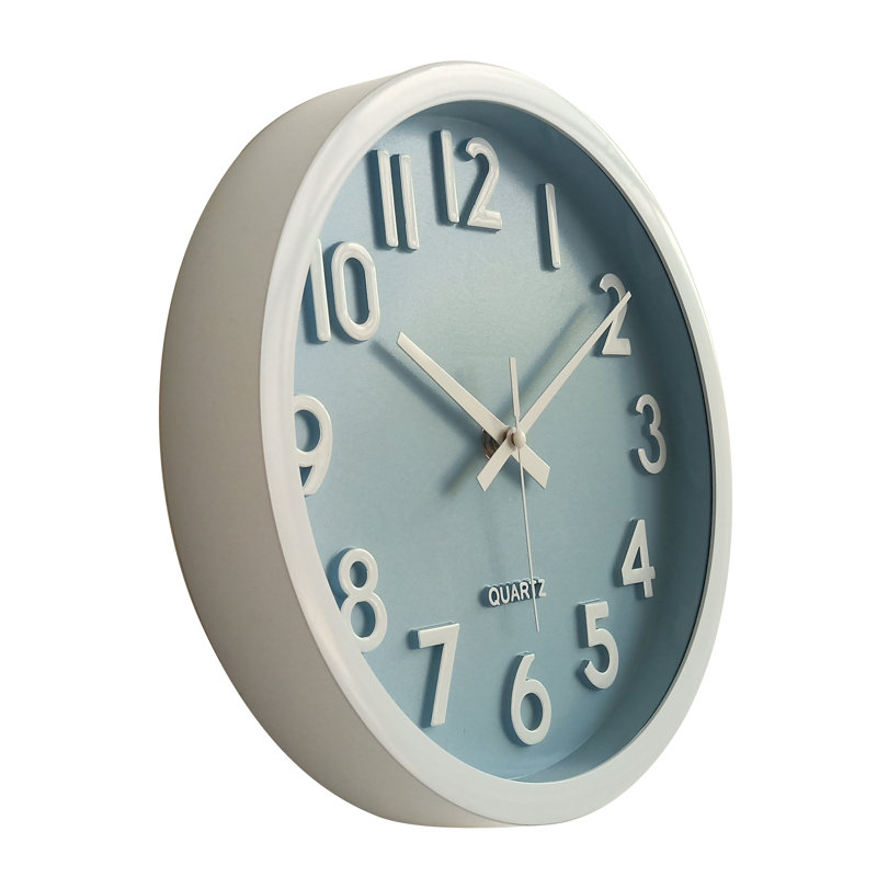 Horloge murale 10 po Hachi, Bleu / blanc