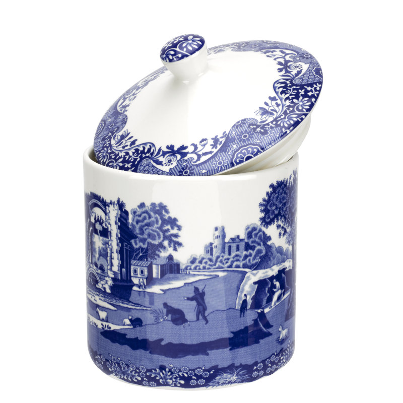 Spode Blue Italian Storage Jar 7.5"