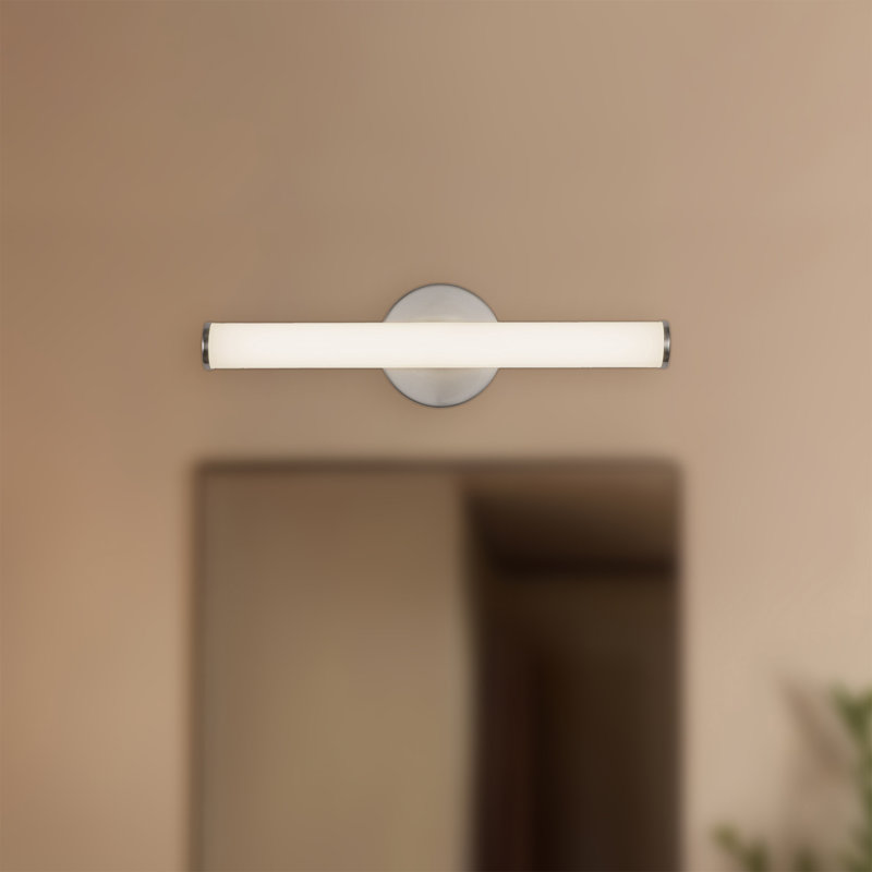 Tectra 18-in Black dimmable LED Wall Sconce, Nickel