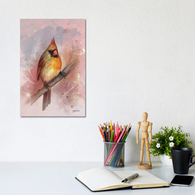 Female Cardinal by Steve Goad - Wrapped Canvas Print