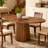 55 Inch Oval Dining Table With Wood Base For Dining Room, Kitchen-339846582