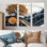 Automne cerisier en fleurs dans un bois I - art mural cerisier en fleurs - ensemble de 3