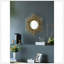 Miroir mural en métal D27x2,4 pouces Starburst, élégant décor pour la salle de bain et le salon