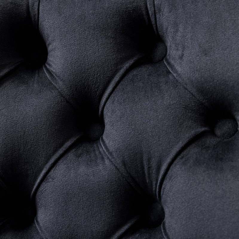 Chaise de bureau noire, fauteuil de bureau moderne capitonné en velours avec base en métal doré, chaise de bureau pivotante réglable