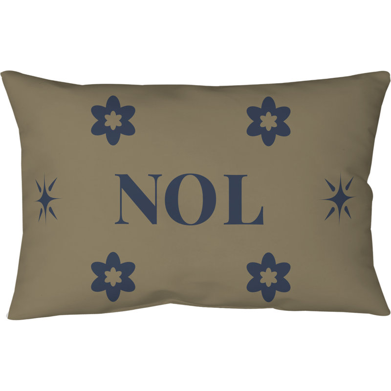 Oreiller en polyester filé 25 pouces x 18 pouces New Orleans Basketball Colors, Doré / Marine