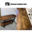 Console rectangulaire en bois massif brun-367998658