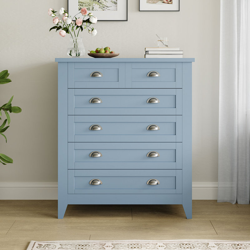 Commode 6 tiroirs Coastal Blue